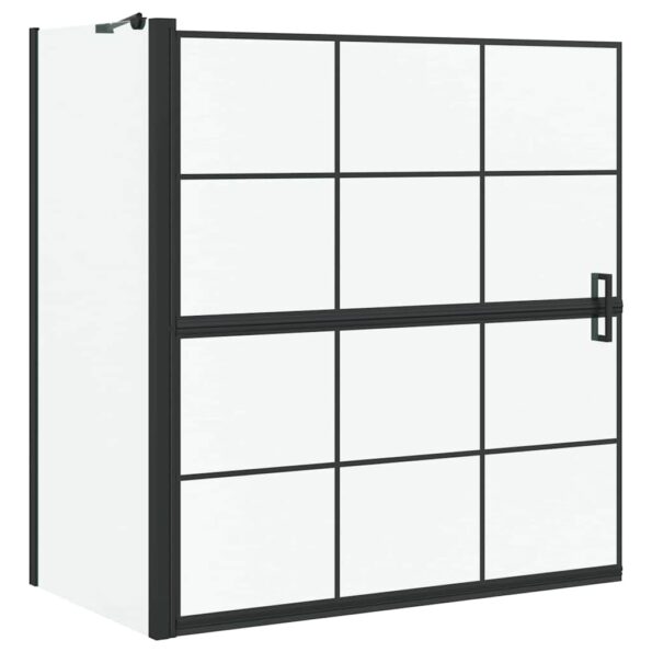 vidaXL Sprchová clona do kúpeľne Čierna a priehľadná 116 x 68 x 128 cm – Obrázok 2