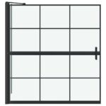 vidaXL Sprchová clona do kúpeľne Čierna a priehľadná 116 x 68 x 128 cm – Obrázok 4