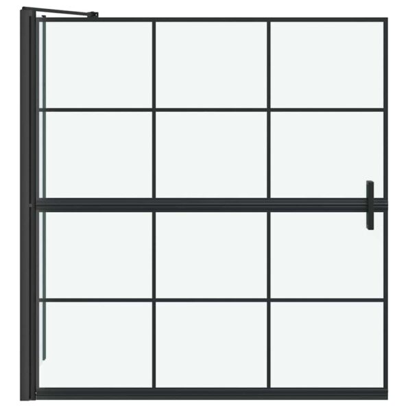 vidaXL Sprchová clona do kúpeľne Čierna a priehľadná 116 x 68 x 128 cm – Obrázok 4