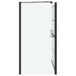 vidaXL Sprchová clona do kúpeľne Čierna a priehľadná 116 x 68 x 128 cm – Obrázok 5