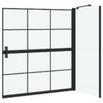 vidaXL Sprchová clona do kúpeľne Čierna a priehľadná 116 x 68 x 128 cm – Obrázok 6