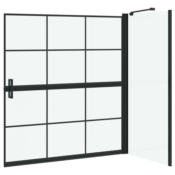 vidaXL Sprchová clona do kúpeľne Čierna a priehľadná 116 x 68 x 128 cm – Obrázok 6