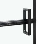 vidaXL Sprchová clona do kúpeľne Čierna a priehľadná 116 x 68 x 128 cm – Obrázok 7
