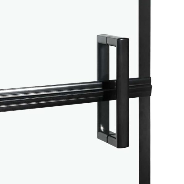 vidaXL Sprchová clona do kúpeľne Čierna a priehľadná 116 x 68 x 128 cm – Obrázok 7