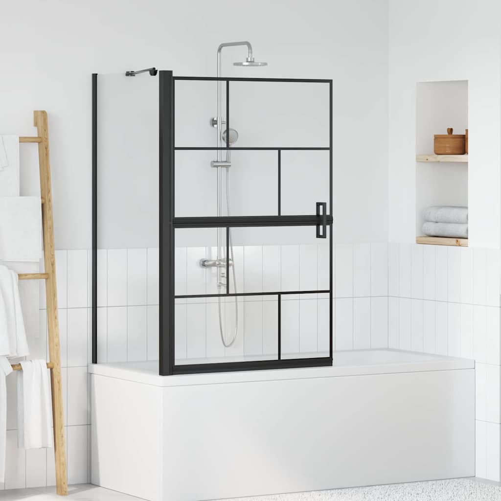 42018556_1.jpg vidaXL Sprchová clona do kúpeľne Čierna a priehľadná 80 x 68 x 128 cm – Obrázok 1