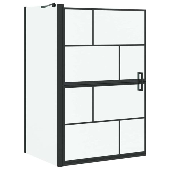 vidaXL Sprchová clona do kúpeľne Čierna a priehľadná 80 x 68 x 128 cm – Obrázok 2