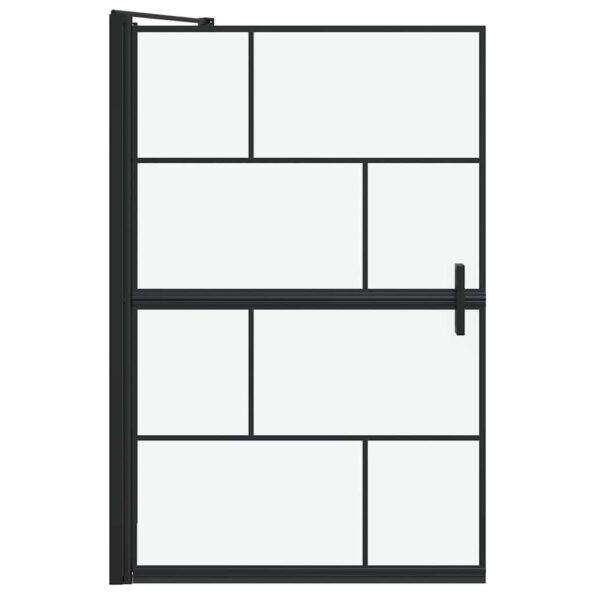 vidaXL Sprchová clona do kúpeľne Čierna a priehľadná 80 x 68 x 128 cm – Obrázok 4