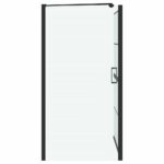 vidaXL Sprchová clona do kúpeľne Čierna a priehľadná 80 x 68 x 128 cm – Obrázok 5
