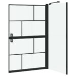 vidaXL Sprchová clona do kúpeľne Čierna a priehľadná 80 x 68 x 128 cm – Obrázok 6
