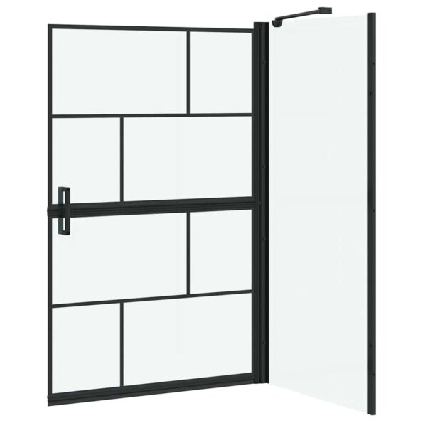 vidaXL Sprchová clona do kúpeľne Čierna a priehľadná 80 x 68 x 128 cm – Obrázok 6