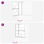 vidaXL Sprchová clona do kúpeľne 100 x 67 x 129.5 cm – Obrázok 10