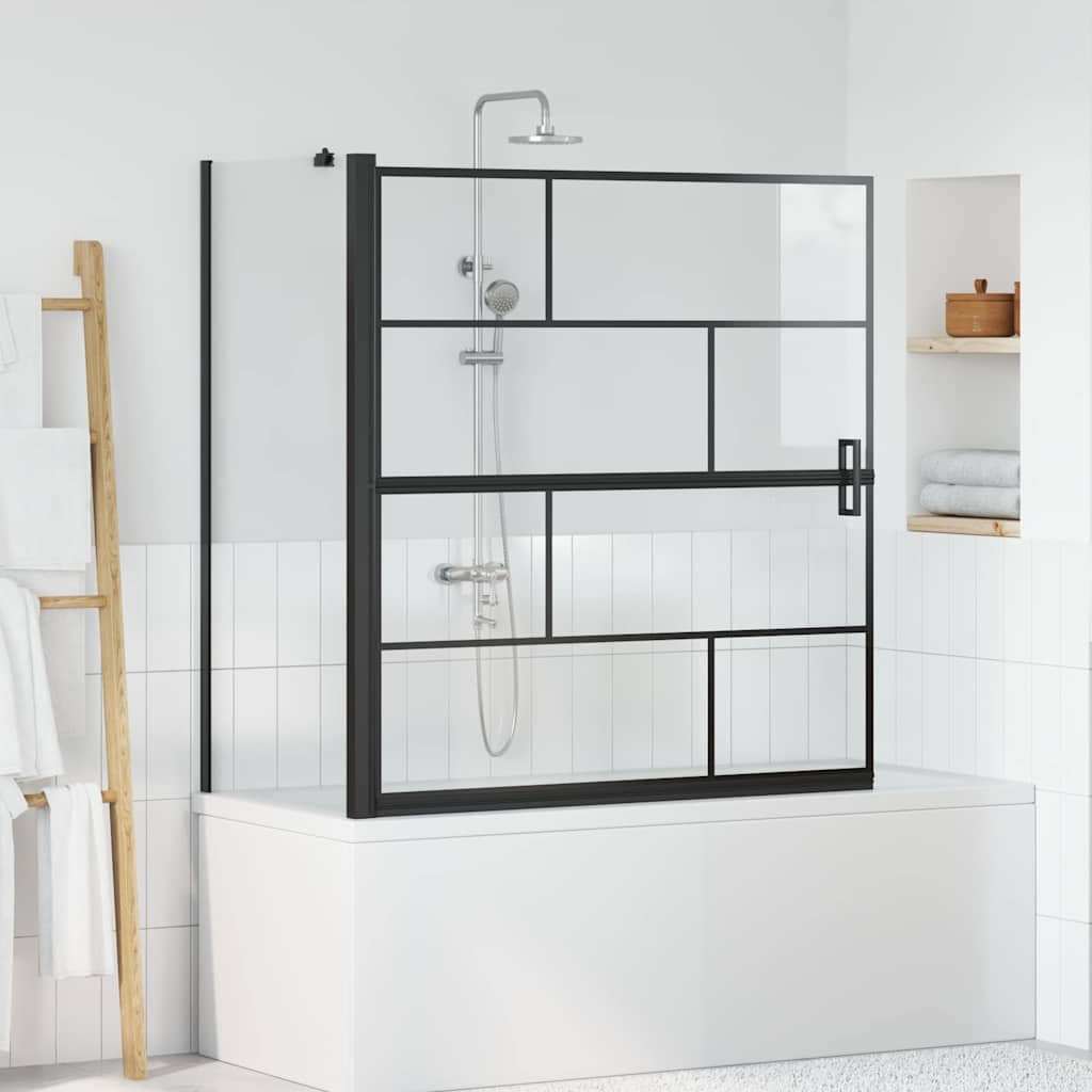 42018558_1.jpg vidaXL Sprchová clona do kúpeľne Čierna a priehľadná 116 x 68 x 128 cm – Obrázok 1