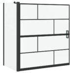 vidaXL Sprchová clona do kúpeľne Čierna a priehľadná 116 x 68 x 128 cm – Obrázok 2