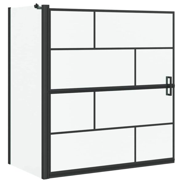vidaXL Sprchová clona do kúpeľne Čierna a priehľadná 116 x 68 x 128 cm – Obrázok 2