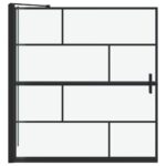 vidaXL Sprchová clona do kúpeľne Čierna a priehľadná 116 x 68 x 128 cm – Obrázok 4