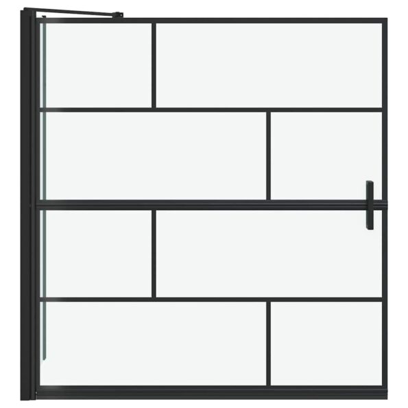 vidaXL Sprchová clona do kúpeľne Čierna a priehľadná 116 x 68 x 128 cm – Obrázok 4