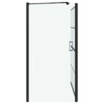 vidaXL Sprchová clona do kúpeľne Čierna a priehľadná 116 x 68 x 128 cm – Obrázok 5