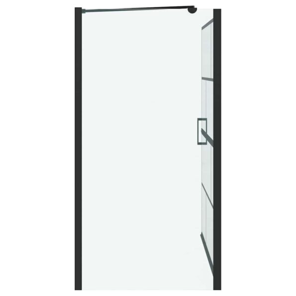 vidaXL Sprchová clona do kúpeľne Čierna a priehľadná 116 x 68 x 128 cm – Obrázok 5
