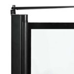 vidaXL Sprchová clona do kúpeľne Čierna a priehľadná 116 x 68 x 128 cm – Obrázok 9
