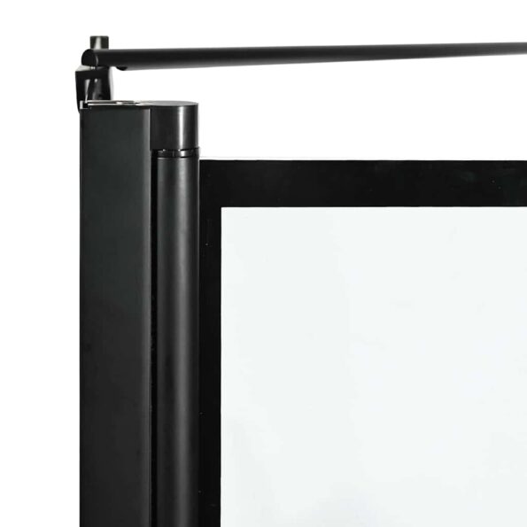 vidaXL Sprchová clona do kúpeľne Čierna a priehľadná 116 x 68 x 128 cm – Obrázok 9
