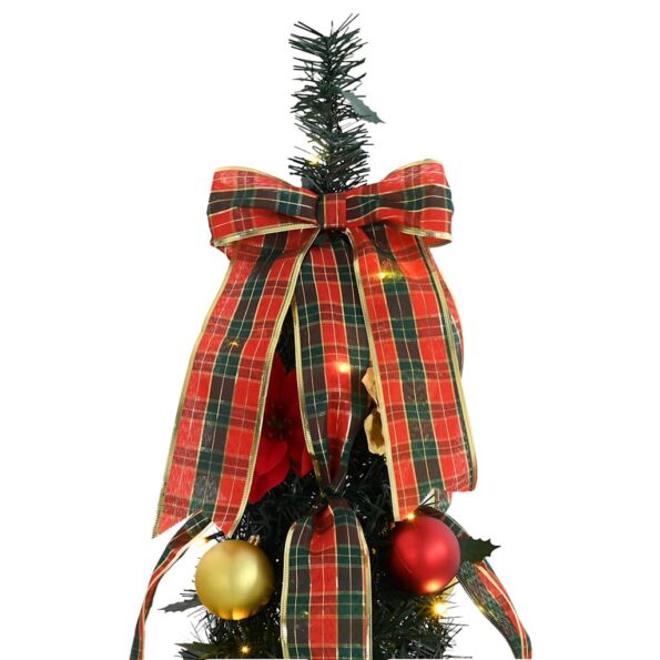 vidaXL Umelý vianočný stromček s 100 LED-i Zelená 150 cm PVC – Obrázok 5