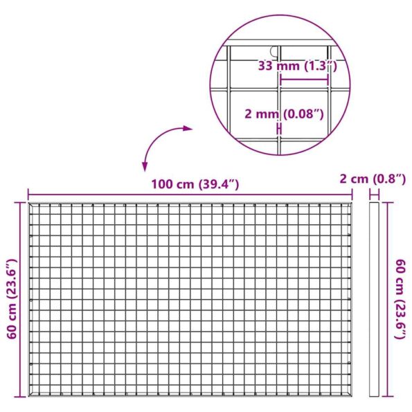 vidaXL Odtoková mriežka Strieborná 30 x 30 x 2 cm – Obrázok 7