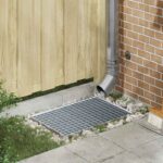 vidaXL Odtoková mriežka Strieborná 60 x 40 x 2 cm