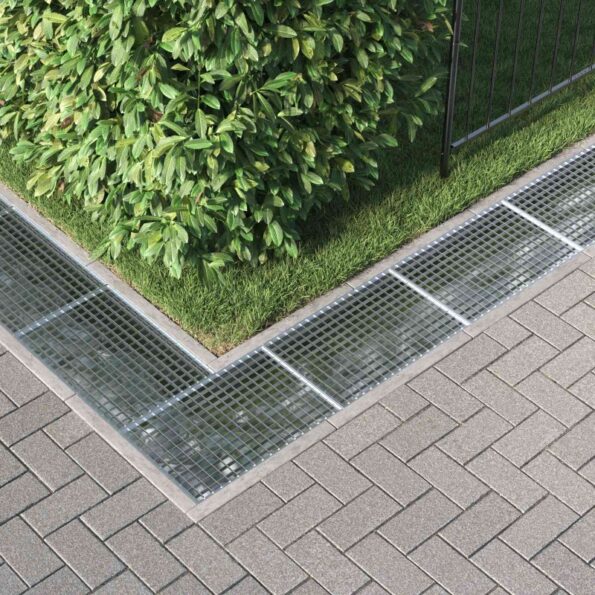 vidaXL Odtoková mriežka Strieborná 60 x 40 x 2 cm – Obrázok 3