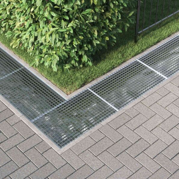 vidaXL Odtoková mriežka Strieborná 80 x 50 x 2 cm – Obrázok 3