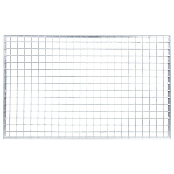 vidaXL Odtoková mriežka Strieborná 80 x 50 x 2 cm – Obrázok 5