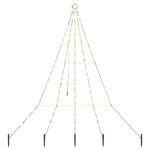 vidaXL LED vianočný stromček s 112 LED-i Teplá biela 511 cm Kov – Obrázok 2