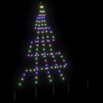 vidaXL LED vianočný stromček s 112 LED-i Viacfarebný 511 cm Kov – Obrázok 4