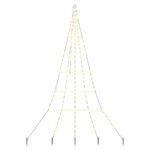 vidaXL LED vianočný stromček s 168 LED-i Teplá biela 511 cm Kov – Obrázok 2