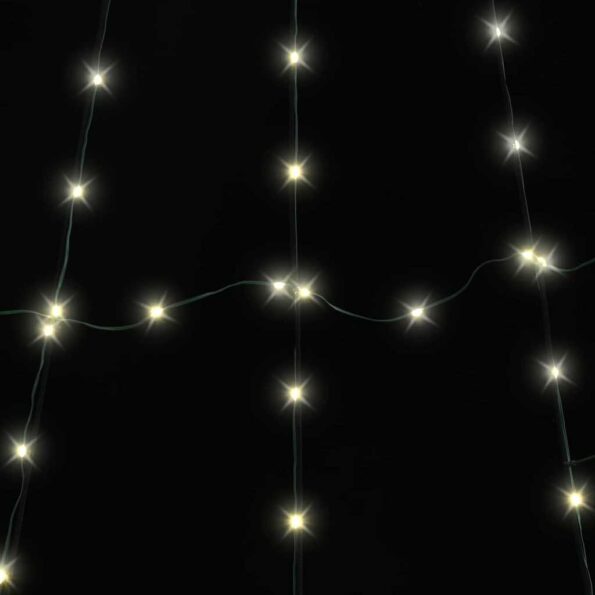 vidaXL LED vianočný stromček s 168 LED-i Teplá biela 511 cm Kov – Obrázok 9