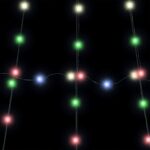 vidaXL LED Vianočný stromček so zemnými kolíkmi Viacfarebný 306 cm Kov – Obrázok 9