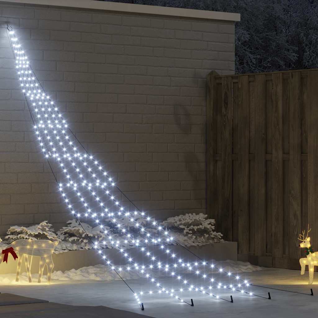 42018746_1.jpg vidaXL LED Vianočný stromček so zemnými kolíkmi Studená biela 511 cm – Obrázok 1