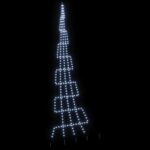 vidaXL LED Vianočný stromček so zemnými kolíkmi Studená biela 511 cm – Obrázok 4