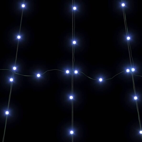 vidaXL LED vianočný stromček s 276 LED-i Modrá 511 cm Kov – Obrázok 9