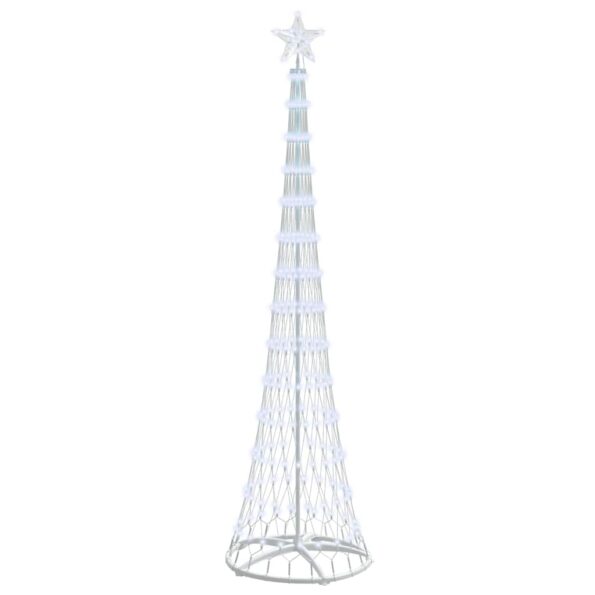 vidaXL LED vianočný stromček s 290 LED-i Studená biela 250 cm Kov – Obrázok 2