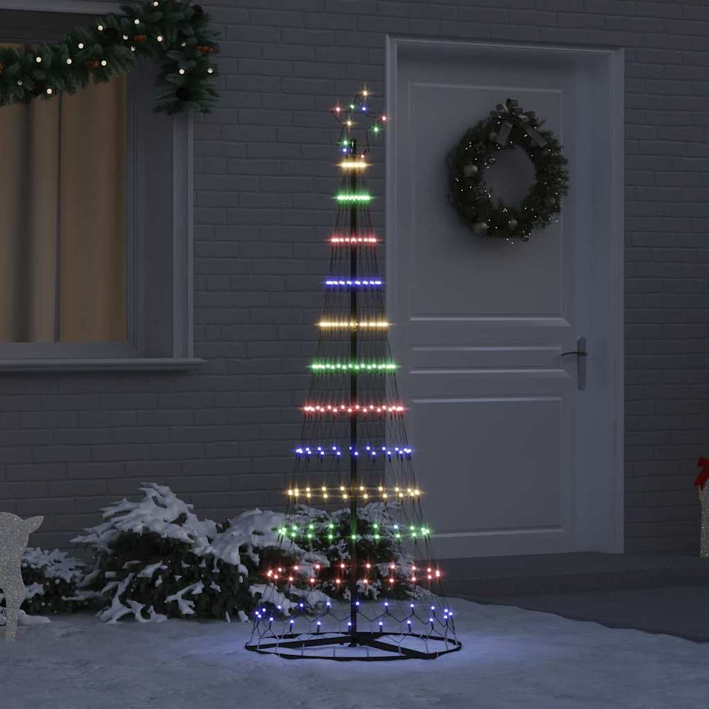 42018782_1.jpg vidaXL LED vianočný stromček s 230 LED-i Viacfarebný 184.5 cm Kov – Obrázok 1