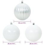 vidaXL Súprava vianočných ozdôb 4 pcs Biela – Obrázok 5