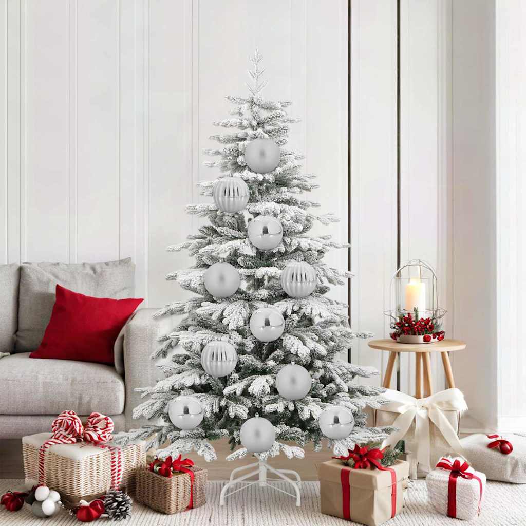 42018874_1.jpg vidaXL Súprava vianočných ozdôb 9 pcs Strieborná – Obrázok 1