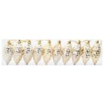 vidaXL Vianočná guľa z ihličia 40 pcs Zlatá Plast – Obrázok 3