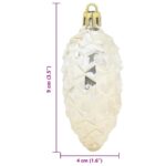 vidaXL Dekorácie na vianočný stromček 40 pcs šampanského – Obrázok 6