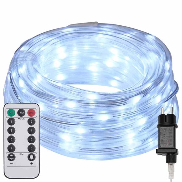 vidaXL Lano so svetlom s 1200 LED-i Studená biela 50 m PVC – Obrázok 2