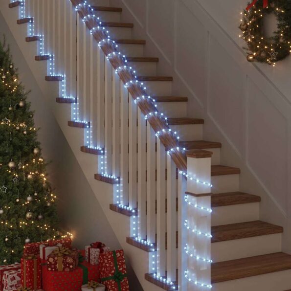 vidaXL Lano so svetlom s 1200 LED-i Studená biela 50 m PVC – Obrázok 4