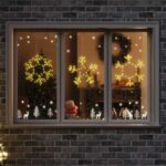 vidaXL Vianočný snehuliak s 252 LED-i Teplá biela 44,5 x 38 cm PVC