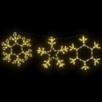 vidaXL Vianočný snehuliak s 252 LED-i Teplá biela 44,5 x 38 cm PVC – Obrázok 5