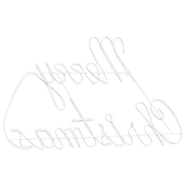 vidaXL Vianočný znak s 216 LED-i Červená 99 x 55 x 13 cm Železo – Obrázok 7