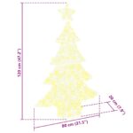 vidaXL Vianočný stromček s 100 LED-i Teplá biela 120 cm Akryl – Obrázok 10